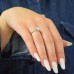 Λευκόχρυσο μονόπετρο δαχτυλίδι Κ18 με lab grown diamond